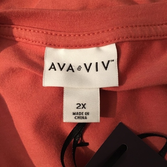 NWT AVA & VIV lace cap sleeve t shirt - Picture 6 of 8